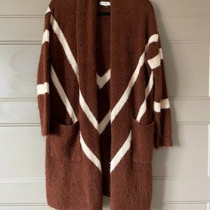 Vici Mocha Java Chevron Cardigan